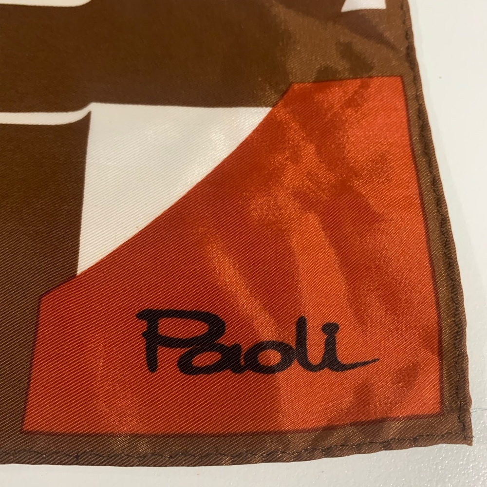 Mila Paoli Brown and Orange Scarf